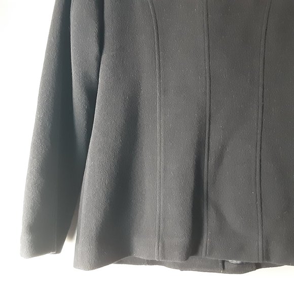 Laura Wool Cashmere Black Winter Pea Coat | S - Picture 12 of 16